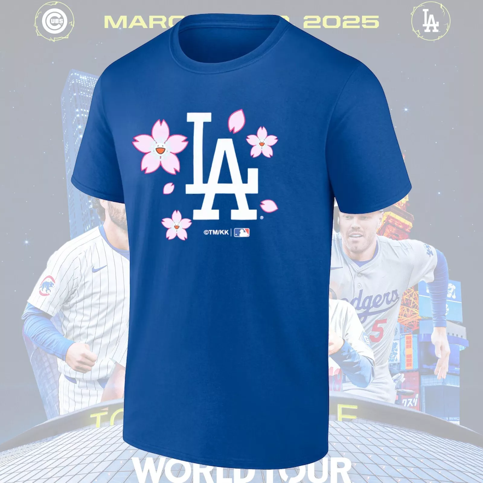 Men Los Angeles Dodgers blank blue MLB 2025 Tshirt style 8